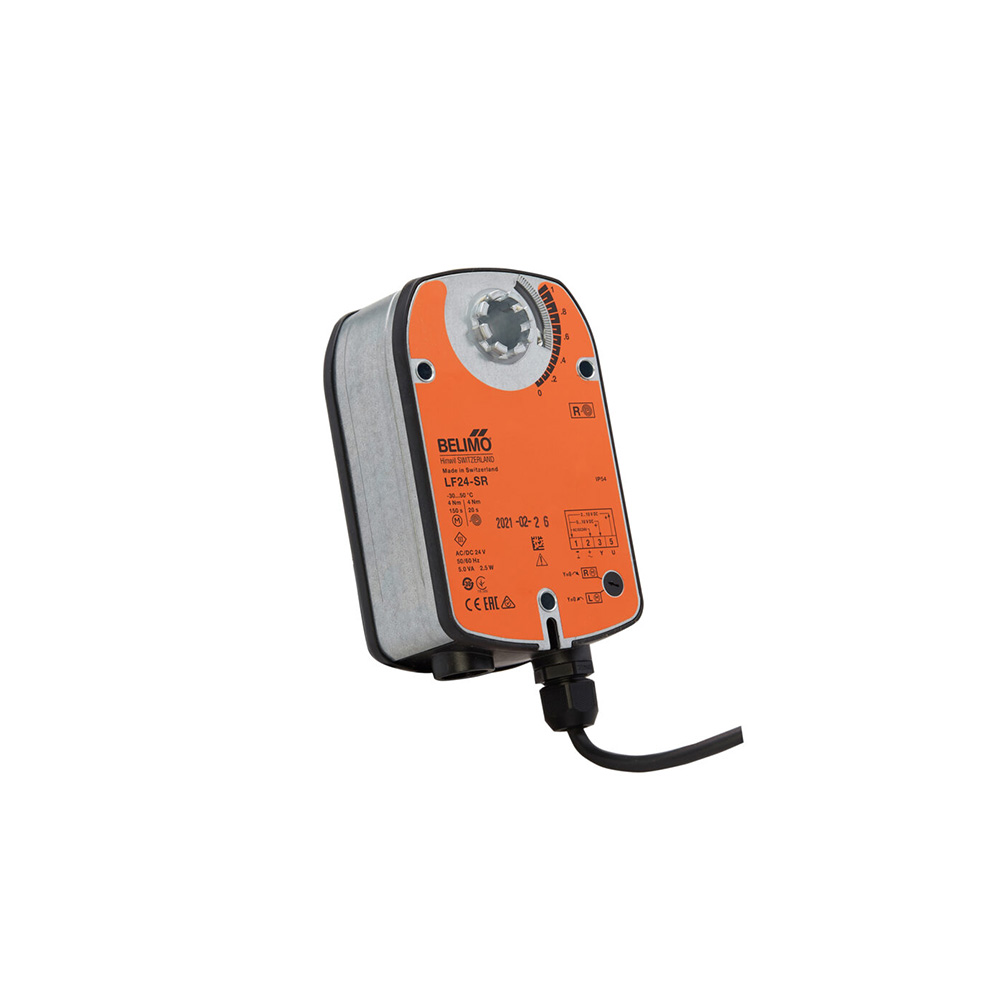 Attuatore delle valvole a farfalla 0-10V con molla di ritorno